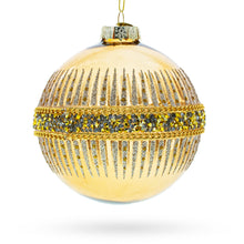 Load image into Gallery viewer, Glittering Gold Glass Christmas Ornament
