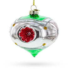 Load image into Gallery viewer, Vintage-Style Tear Drop Indented Glass Christmas Ornament
