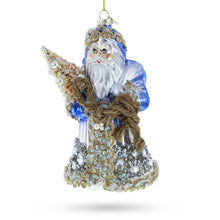 Load image into Gallery viewer, Did Moroz with Rope Glass Christmas Ornament