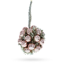 Load image into Gallery viewer, Rose Gold Cluster Ball Glass Christmas Ornament