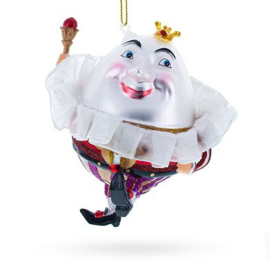 Regal Egg King Glass Christmas Ornament