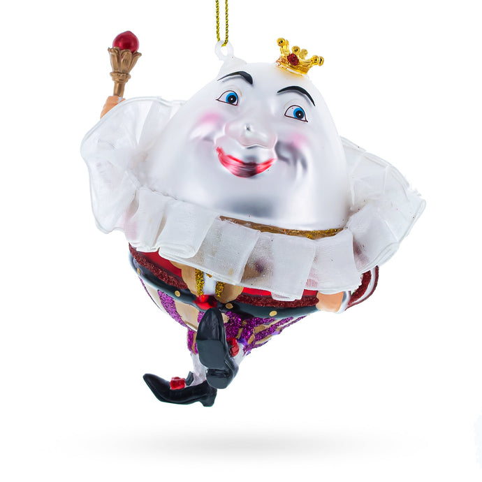 Regal Egg King Glass Christmas Ornament