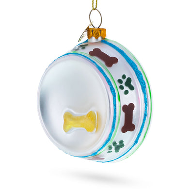 Bowl White Bone Glass Christmas Ornament