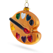Load image into Gallery viewer, Artist&#39;s Palette Glass Christmas Ornament