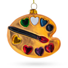 Load image into Gallery viewer, Artist&#39;s Palette Glass Christmas Ornament