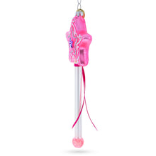 Load image into Gallery viewer, Magical Pink Star Wand Glass Christmas Ornament