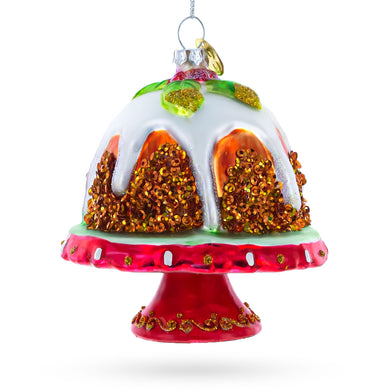 Glazed Cake Glass Christmas Ornament