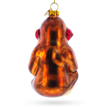 Load image into Gallery viewer, Monkey Video Gamer Glass Christmas Ornament
