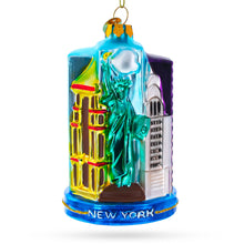 Load image into Gallery viewer, Landmarks of New York City Glass Christmas Ornament