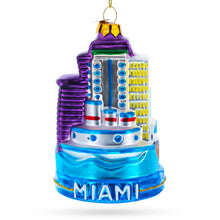 Load image into Gallery viewer, Landmarks of Miami, Florida Glass Christmas Ornament
