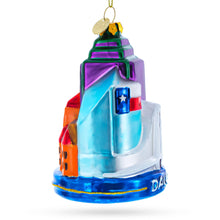 Load image into Gallery viewer, Landmarks of Dallas, Texas Glass Christmas Ornament