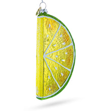 Load image into Gallery viewer, Slice of Lime Glass Christmas Ornament