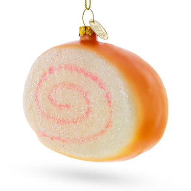 Cake Roll Glass Christmas Ornament