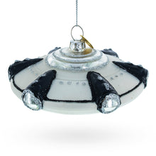 Load image into Gallery viewer, Intriguing UFO/ Alien Spaceship Glass Christmas Ornament
