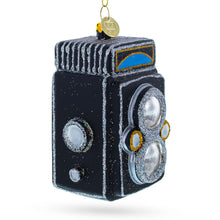 Load image into Gallery viewer, Vintage-Inspired Camera Glass Christmas Ornament