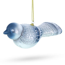 Load image into Gallery viewer, Gray Bird Glass Christmas Ornament