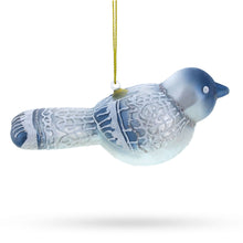 Load image into Gallery viewer, Gray Bird Glass Christmas Ornament