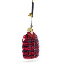 Load image into Gallery viewer, Fisherman Jacket and Rod Glass Christmas Ornament