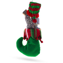 Load image into Gallery viewer, Puppy in Stocking Glass Christmas Ornament
