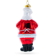 Load image into Gallery viewer, Santa Baking Gingerbread Cookies Glass Christmas Ornament