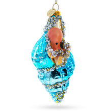 Load image into Gallery viewer, Octopus in Seashell Glass Christmas Ornament