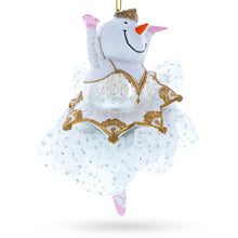 Load image into Gallery viewer, Snow Girl Ballerina Glass Christmas Ornament