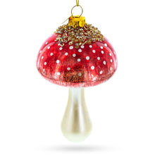 Load image into Gallery viewer, Amanita Mushroom Glass Christmas Ornament