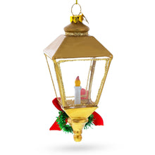 Load image into Gallery viewer, Golden Lantern Glass Christmas Ornament