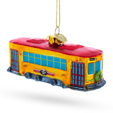 Load image into Gallery viewer, Vintage-Inspired Streetcar Glass Christmas Ornament