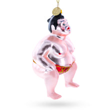 Load image into Gallery viewer, Sumo Wrestler Glass Christmas Ornament