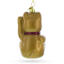 Load image into Gallery viewer, Lucky Cat Glass Christmas Ornament