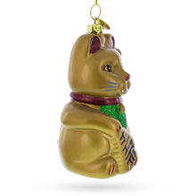 Load image into Gallery viewer, Lucky Cat Glass Christmas Ornament