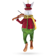 Load image into Gallery viewer, White Rabbit Alice&#39;s Adventures in Wonderland Glass Christmas Ornament