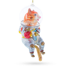 Load image into Gallery viewer, Cat the Astronaut Glass Christmas Ornament