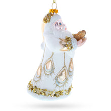 Load image into Gallery viewer, Santa in White Coat Glass Christmas Ornament