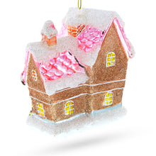 Load image into Gallery viewer, Decorated Gingerbread House Glass Christmas Ornament