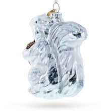 Load image into Gallery viewer, Silver Squirrel Retro Glass Christmas Ornament