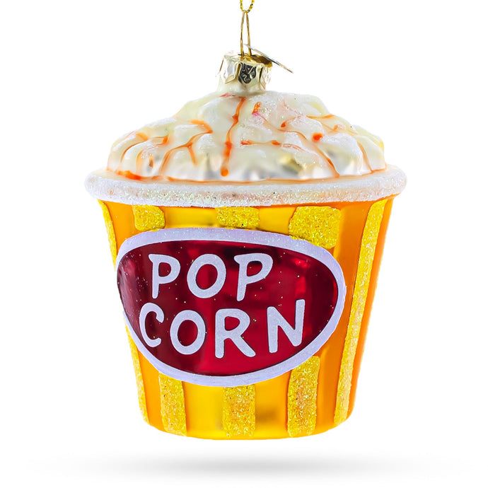 Pop Corn Glass Christmas Ornament