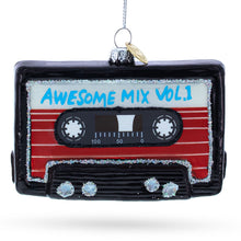 Load image into Gallery viewer, Audio Tape Cassette Glass Christmas Ornament