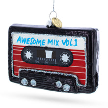Load image into Gallery viewer, Audio Tape Cassette Glass Christmas Ornament