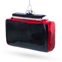 Load image into Gallery viewer, Retro Cassette Player Glass Christmas Ornament
