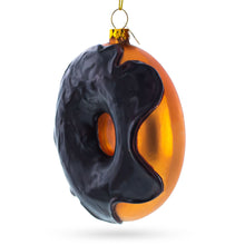 Load image into Gallery viewer, Chocolate Covered Donut Glass Christmas Ornament