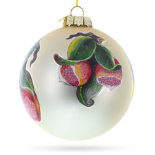 Load image into Gallery viewer, Lemons and Pomegranate on a Branch Glass Christmas Ornament