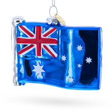 Load image into Gallery viewer, Waving Flag of Australia Glass Christmas Ornament