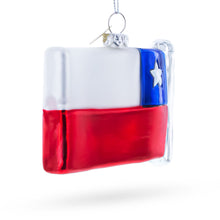Load image into Gallery viewer, Waving Flag of Chile Glass Christmas Ornament