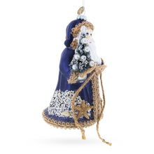 Load image into Gallery viewer, Rustic Coastal Santa with Burlap Accents &amp; Starfish Design Christmas Ornament