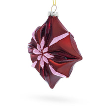 Load image into Gallery viewer, Red Starburst with Beaded Hanger Accent Glass Christmas Ornament