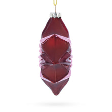 Load image into Gallery viewer, Red Starburst with Beaded Hanger Accent Glass Christmas Ornament