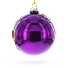Load image into Gallery viewer, Purple Jewel Butterfly Glass Ball Christmas Ornament
