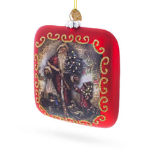 Load image into Gallery viewer, Vintage Santa Scene Glass Christmas Ornament